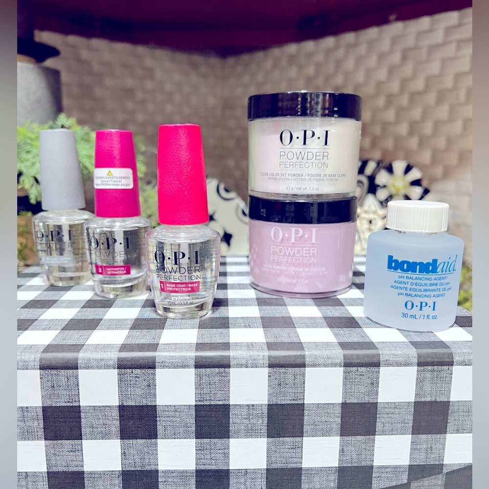 OPI Perfection Set Powder Mod About You Powder and Essentials Steps 1,2,3